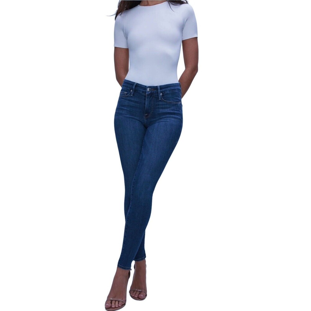 Good American Womens Jeans sz 8 W29 Good Legs Skinny Ankle Cotton Denim Stretch
